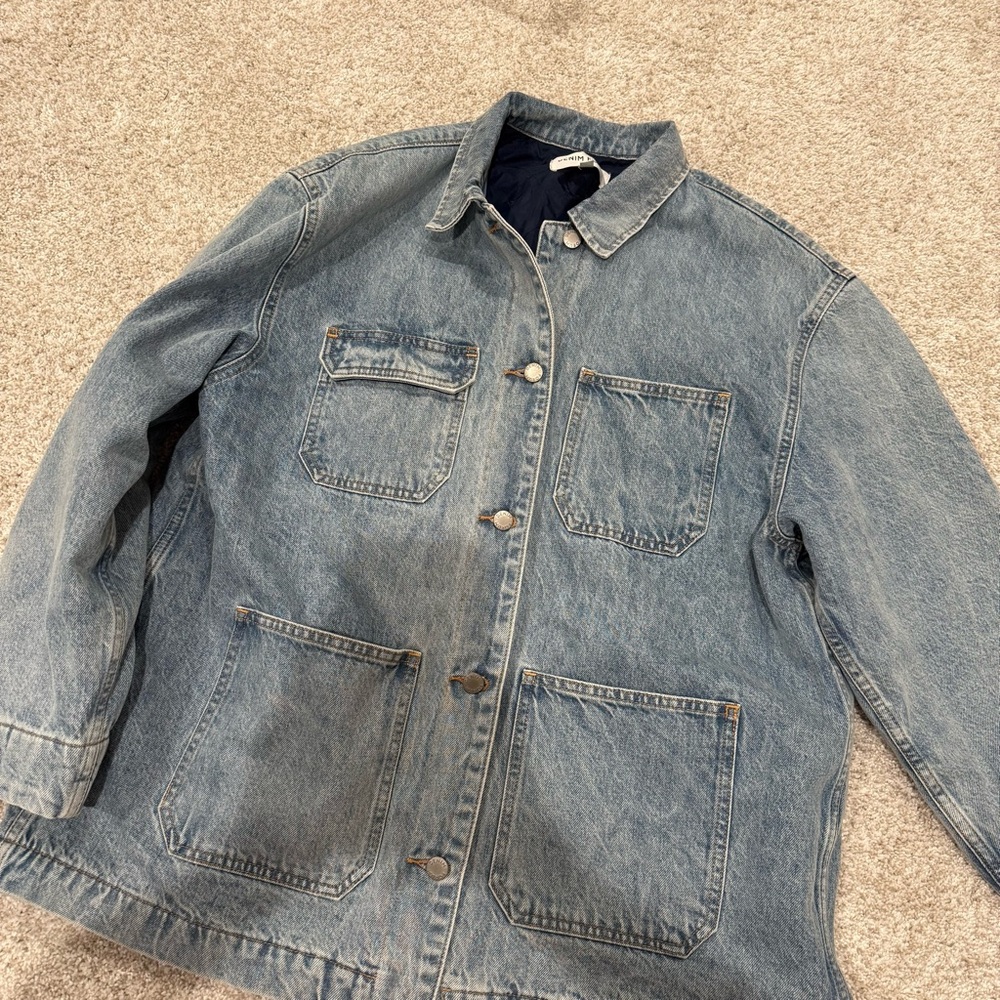 Aritzia Denim Forum Light Blue Oversized Jean Jacket - Picture 11 of 12